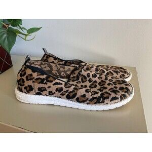 Gypsy Jazz Comfort Shoes Womens Size 9 Brown‎ Leopard Print Slip On Casual